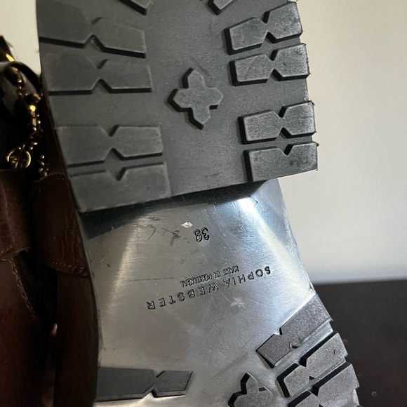 Sophia Webster BLAKE BIKER BOOT Chocolate & Crystal Harness - Picture 11 of 16